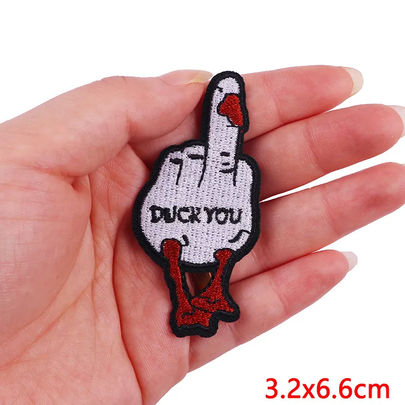 Animal Frog Duck Cat Embroidered Patches For Clothing Thermoadhesive Patches DIY Iron On Patches On Clothes Sticker Jacket Badge