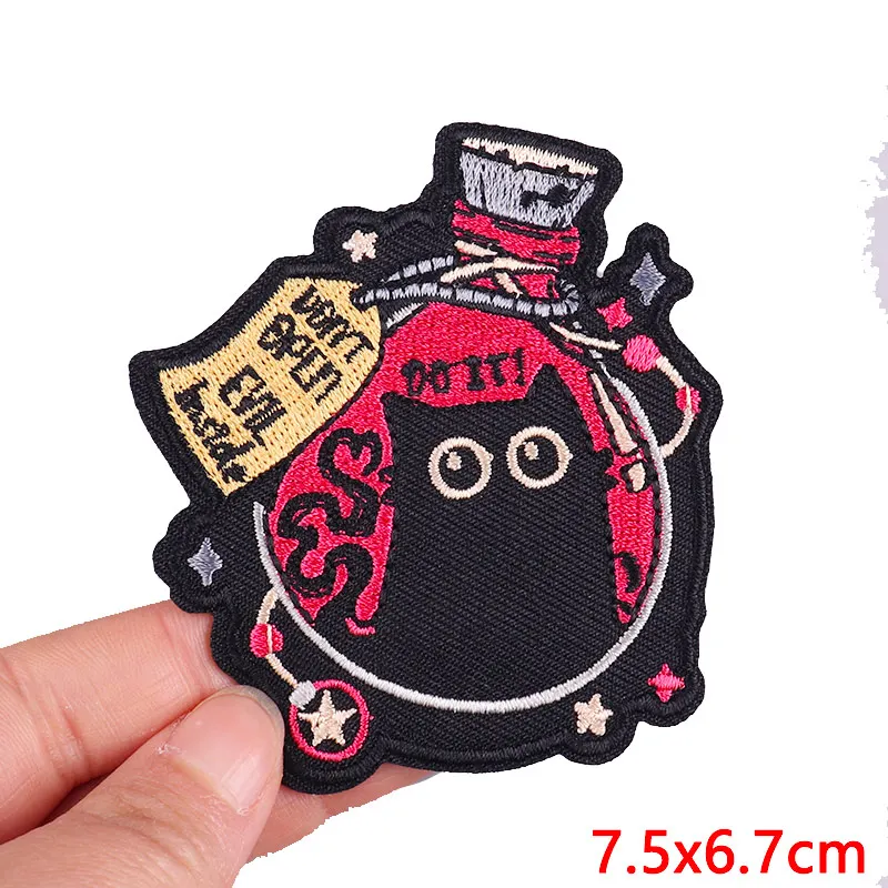 Animal Frog Duck Cat Embroidered Patches For Clothing Thermoadhesive Patches DIY Iron On Patches On Clothes Sticker Jacket Badge