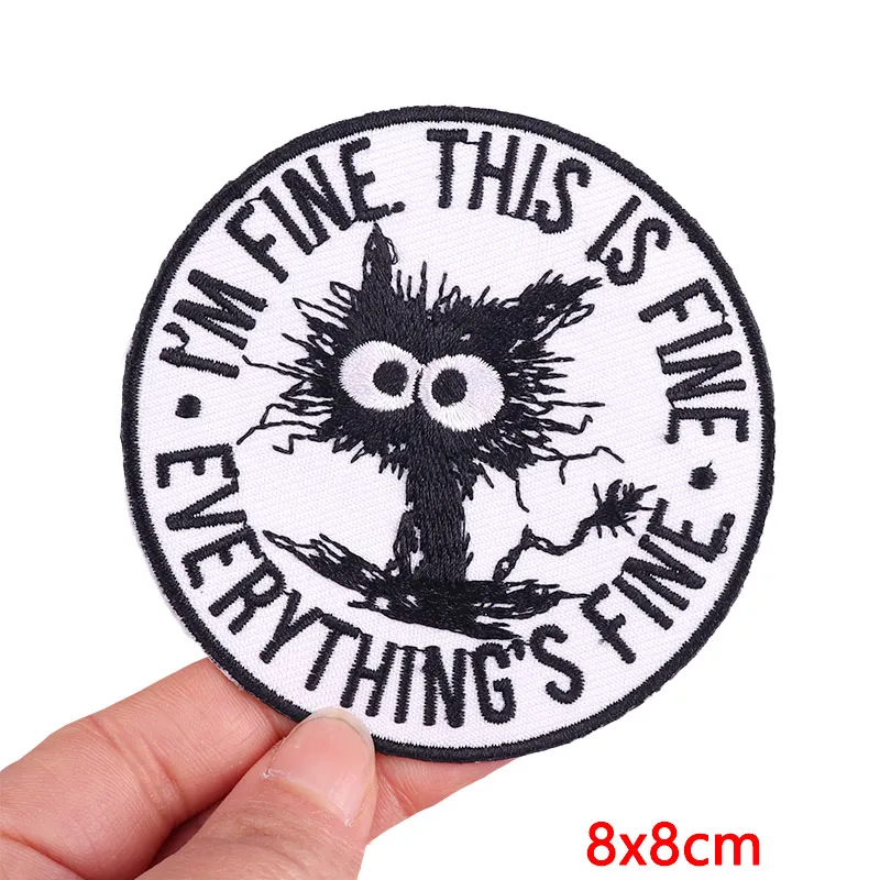 Animal Frog Duck Cat Embroidered Patches For Clothing Thermoadhesive Patches DIY Iron On Patches On Clothes Sticker Jacket Badge