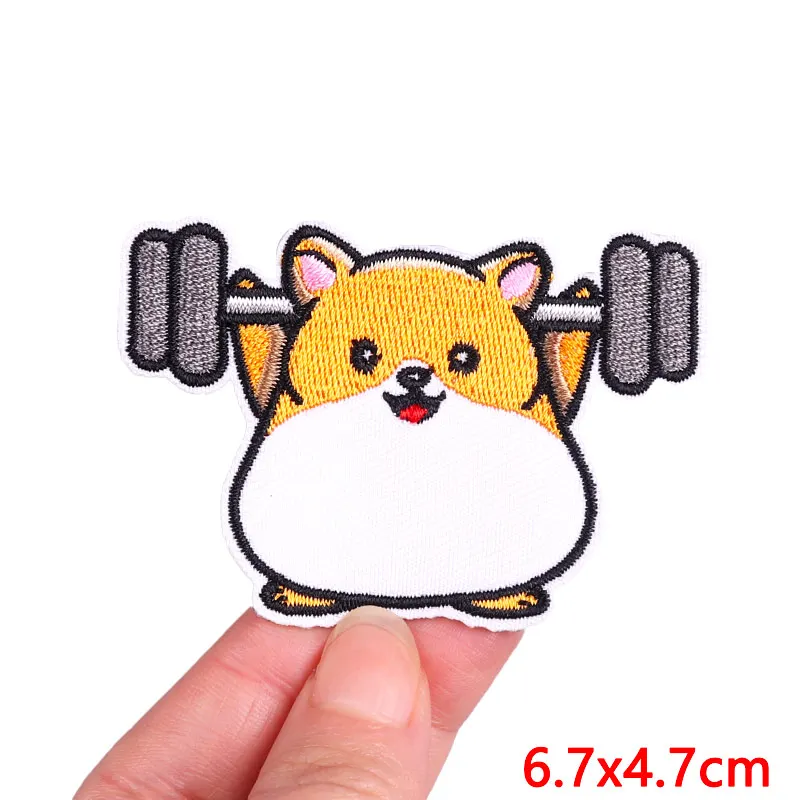 Animal Frog Duck Cat Embroidered Patches For Clothing Thermoadhesive Patches DIY Iron On Patches On Clothes Sticker Jacket Badge