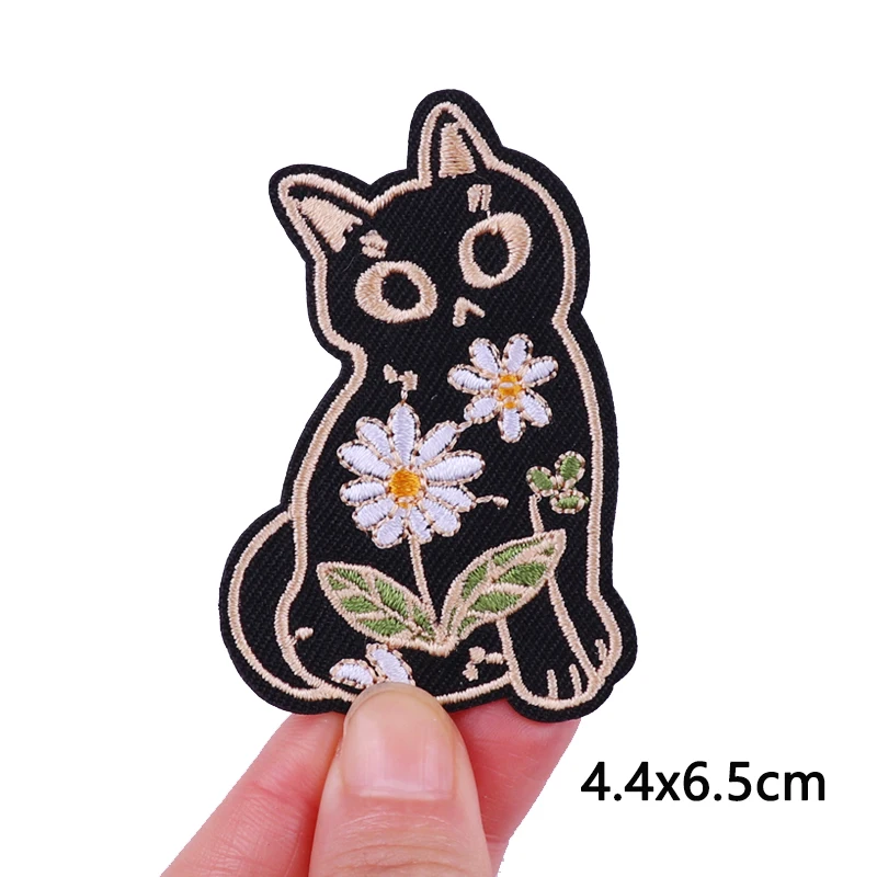 Animal Frog Duck Cat Embroidered Patches For Clothing Thermoadhesive Patches DIY Iron On Patches On Clothes Sticker Jacket Badge