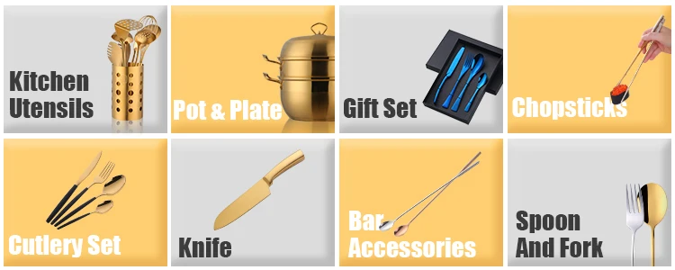 1/7pc Stainless Steel Kitchen Utensils Chopsticks Tube Soup Ladle Colander Set Gold Cooking Tool Set Egg Stirrer Kitchenware Set