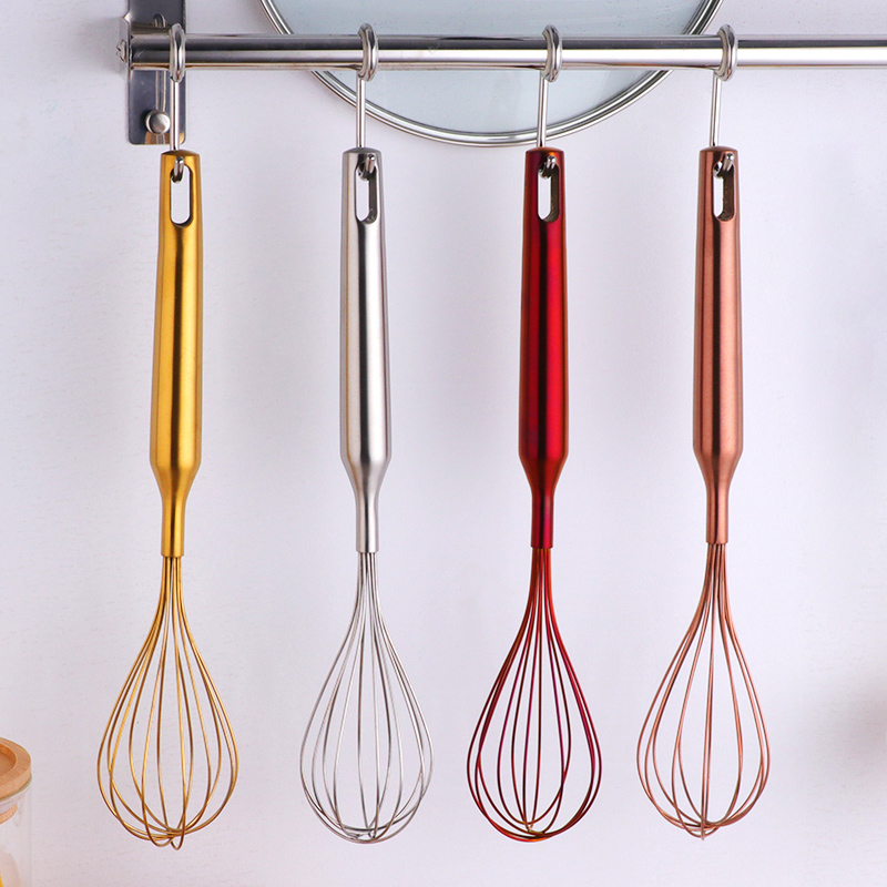 1/7pc Stainless Steel Kitchen Utensils Chopsticks Tube Soup Ladle Colander Set Gold Cooking Tool Set Egg Stirrer Kitchenware Set