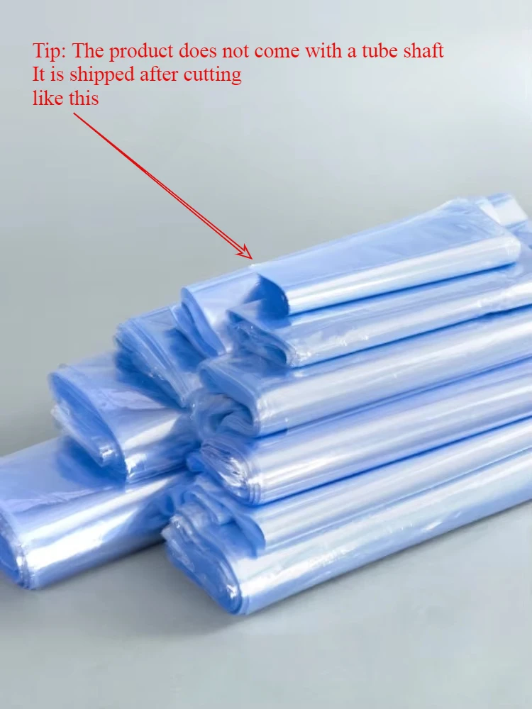 PVC heat Shrink Clear Film Membrane Plastic Cosmetic Book Box shoes Packaging Canister Hot Shrinkable tube Transparent cylinder
