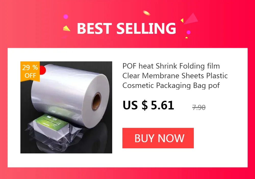 PVC heat Shrink Clear Film Membrane Plastic Cosmetic Book Box shoes Packaging Canister Hot Shrinkable tube Transparent cylinder