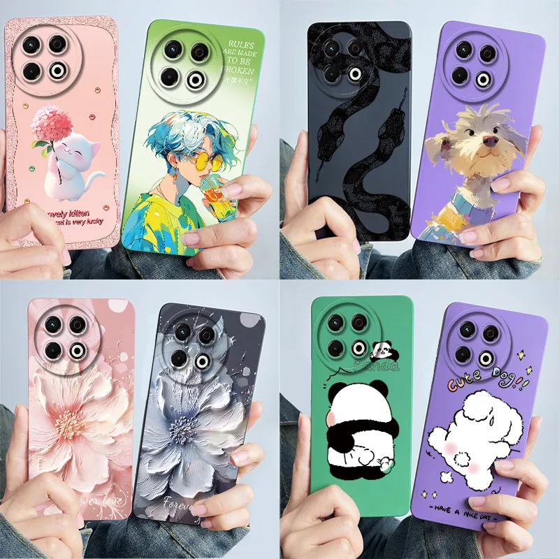 For Tecno Spark 30 Pro KL7 Phone Case 30Pro 4G Silicone Sweet Painted Shell Cartoon Funda Lovely Printed Protective Cover Casing