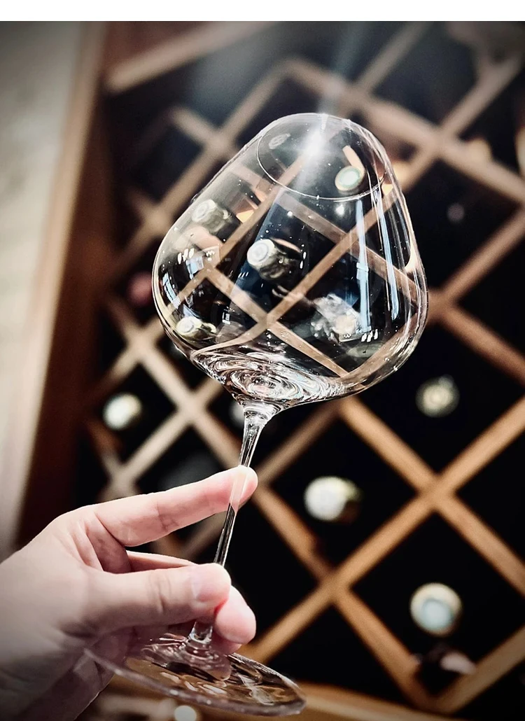 France Sydonios Style Upscale Burgundy Cup Crystal Handmade Extremely Thin Wine Glass Aroma Enlarge Goblet