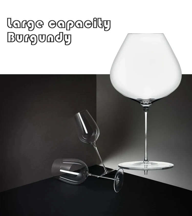 France Sydonios Style Upscale Burgundy Cup Crystal Handmade Extremely Thin Wine Glass Aroma Enlarge Goblet