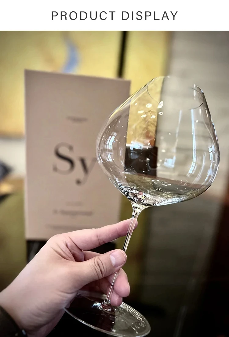 France Sydonios Style Upscale Burgundy Cup Crystal Handmade Extremely Thin Wine Glass Aroma Enlarge Goblet