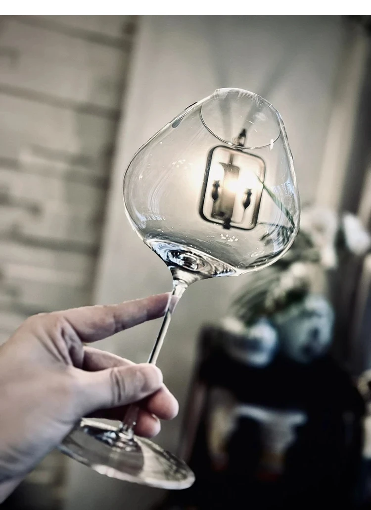 France Sydonios Style Upscale Burgundy Cup Crystal Handmade Extremely Thin Wine Glass Aroma Enlarge Goblet