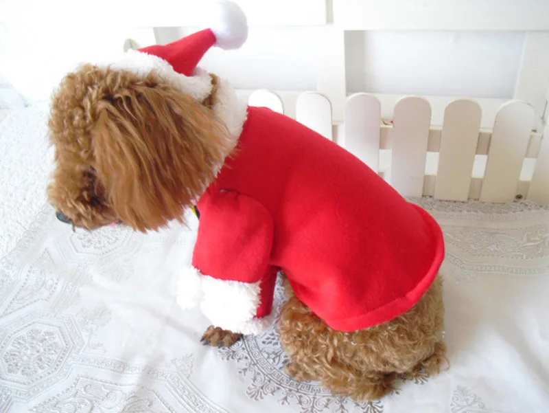Winter Christmas Pet Cat Costumes Funny Santa Claus Clothes For Small Cats Dogs Xmas New Year Cat Clothing Kitty Kitten Outfits