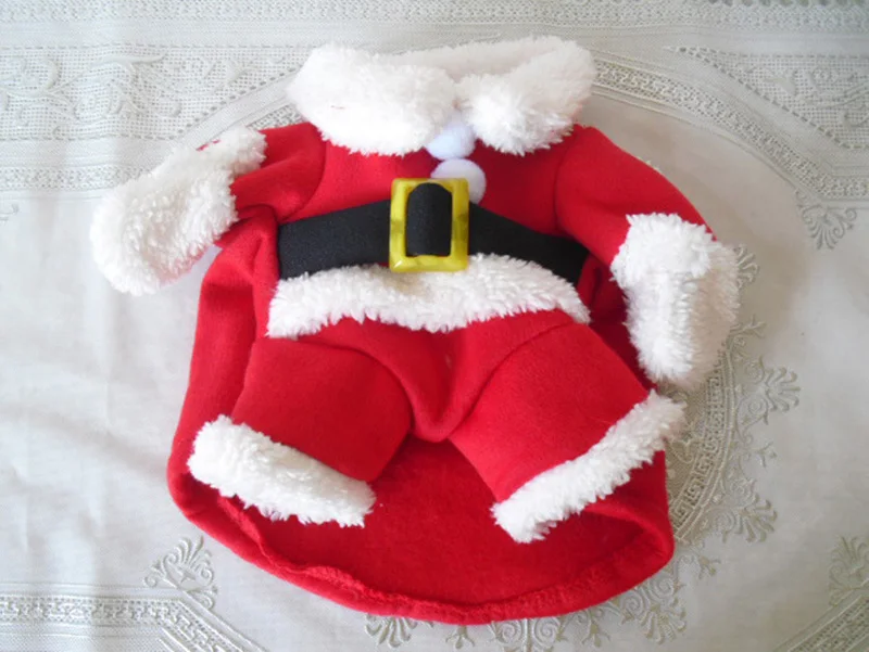 Winter Christmas Pet Cat Costumes Funny Santa Claus Clothes For Small Cats Dogs Xmas New Year Cat Clothing Kitty Kitten Outfits