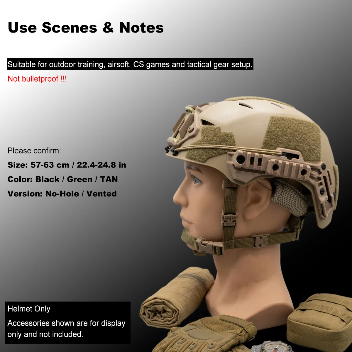 Wendy's Helmet 3.0 Thickened Tactical Airgun Safety Ballistic Helmet Adjustable Outdoor Hunting CS Sports Bike Equipment