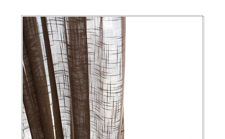Japanese Style Linen semi-shading ramie curtain yarn Norse hemp yarn pure color linen curtains yarn living room custom curtain