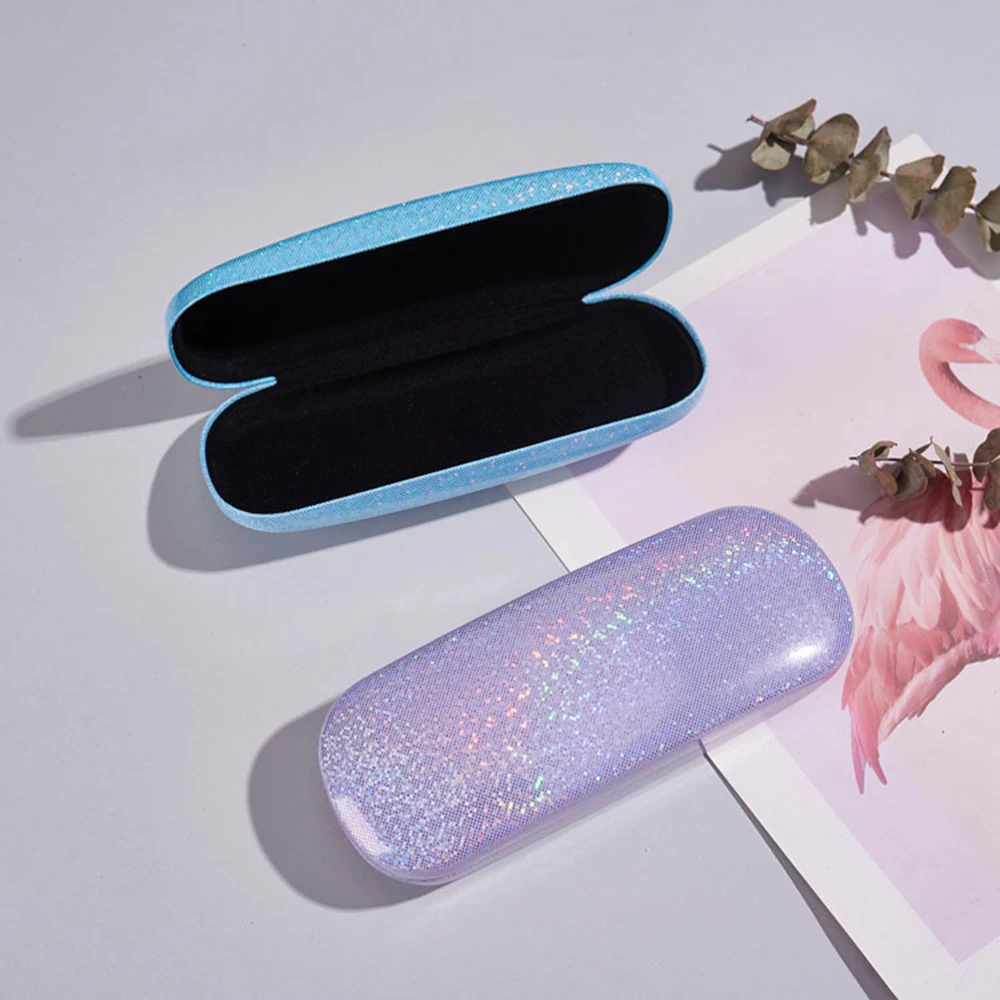 PU Eye Glasses Case Eyeglass Box Protection New Bling Student Girls Eyewear Accessories Sunglasses Storage Containers for Women