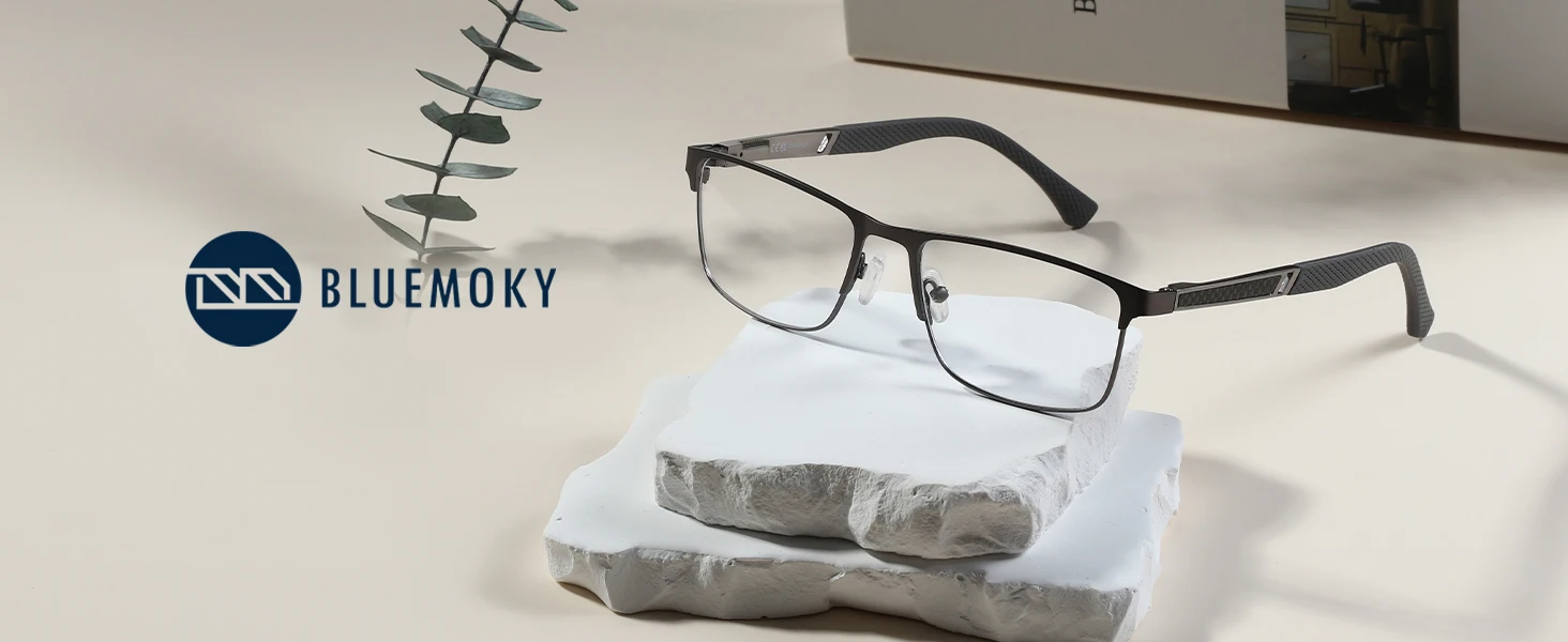 BLUEMOKY High Quality Carbon Fiber Prescription Glasses Fashion Square Progressive/Myopia/Hyperopia Optical Eyeglasses For Men