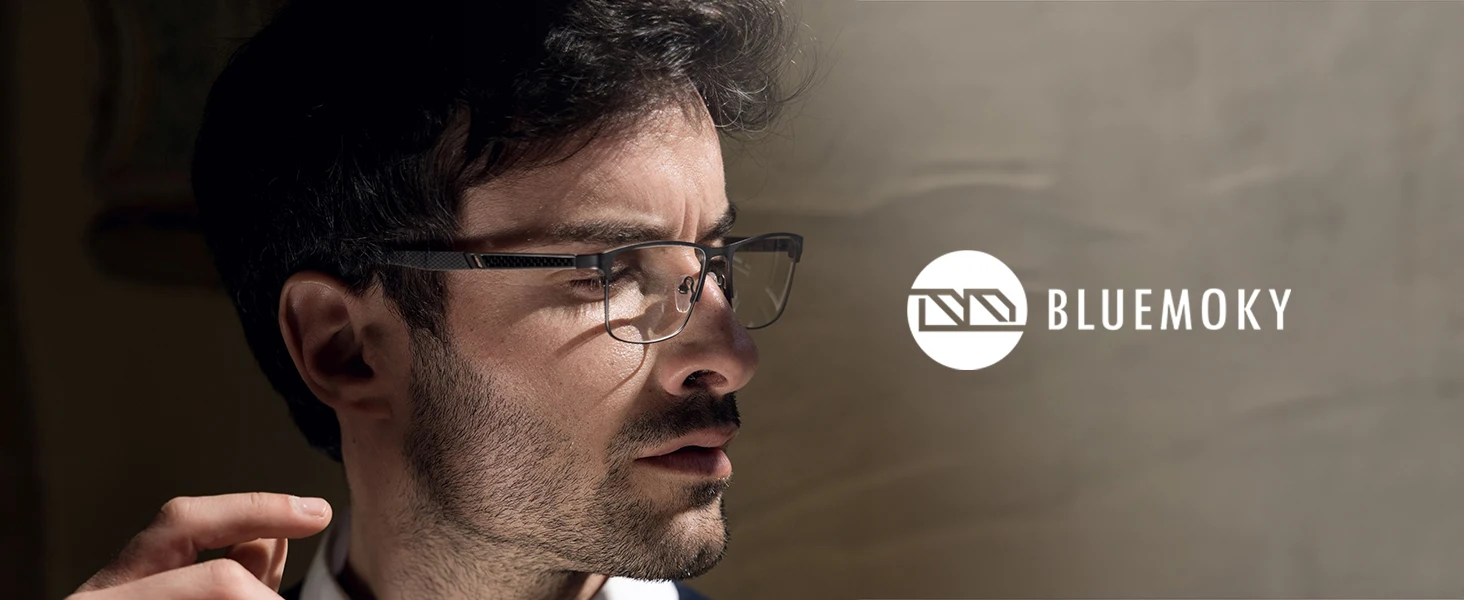 BLUEMOKY High Quality Carbon Fiber Prescription Glasses Fashion Square Progressive/Myopia/Hyperopia Optical Eyeglasses For Men