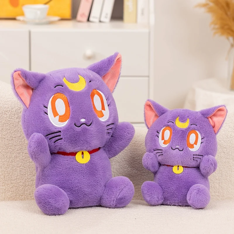 Japan Anime Sailor Moon Plush Cat Toys Kitten Stuffed Doll Girlish Kawaii Room Decor Stuffed Kawaii Gifts For Girlfriend