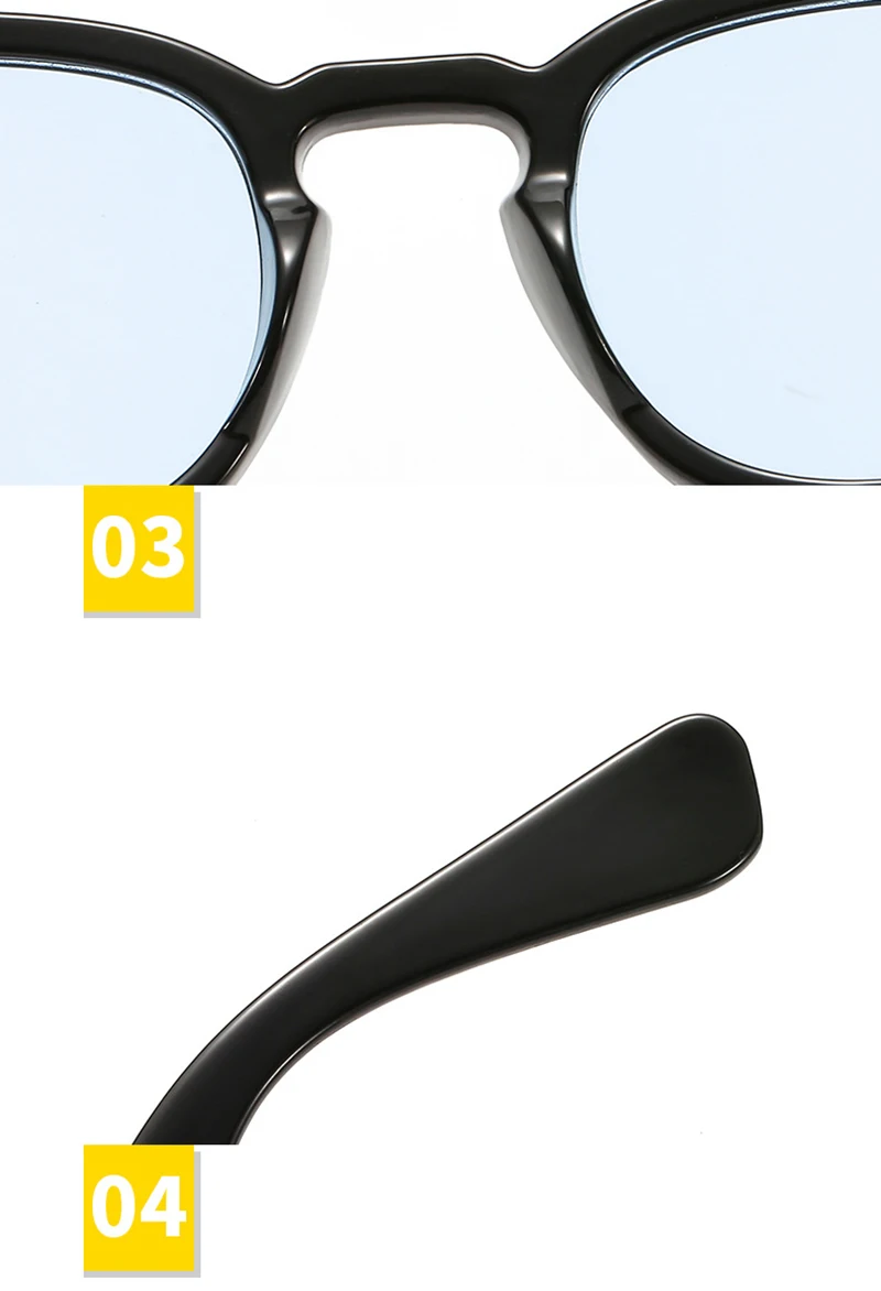 Fashion Johnny Depp Small Style Round Sunglasses Mens Womens Clear Tinted Lens Brand Design Party Show Sun Glasses Oculos De Sol