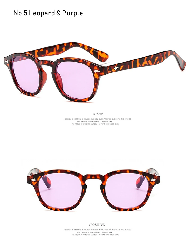 Fashion Johnny Depp Small Style Round Sunglasses Mens Womens Clear Tinted Lens Brand Design Party Show Sun Glasses Oculos De Sol
