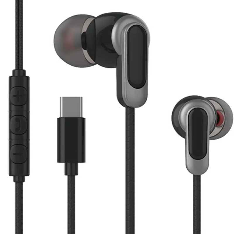 Digital Chip Type-c wired earphones factory wholesale live broadcast e-sports tuning suitable for iPhone Samsung xiaomi Phone