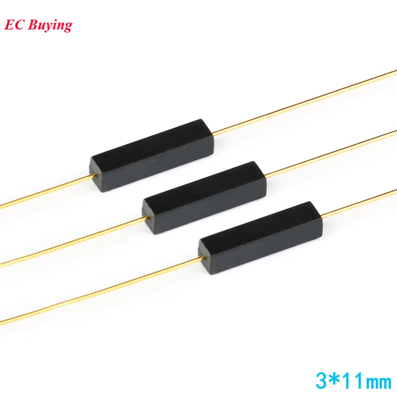 100Pcs/1pc GPS-11A 3x11mm Plastic Reed Switch 11mm Anti-Interference Normally Open Magnetic Control Switch NO Electronic