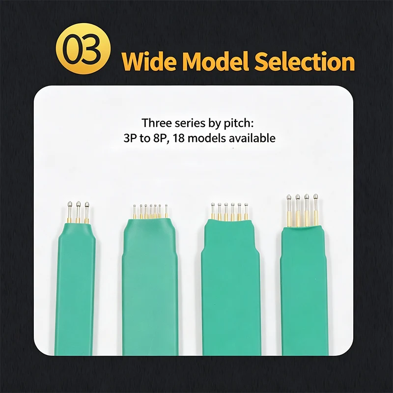 2.54/2.00/1.27mm Pitch Handheld Programming Pogo Pin, 3/4/5/6/7/8P Test Pin Programming Test Probe