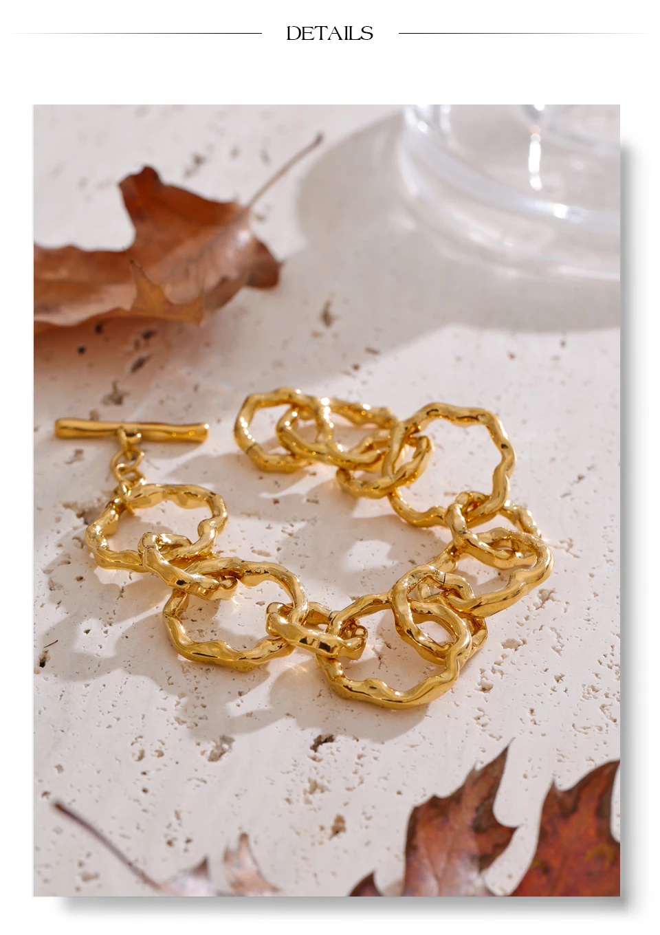 Yhpup High Quality Stainless Steel Handmade Chain Bracelet Bangle Waterproof Texture Toggle-Clasps Wrist Jewelry Exclusive Gift