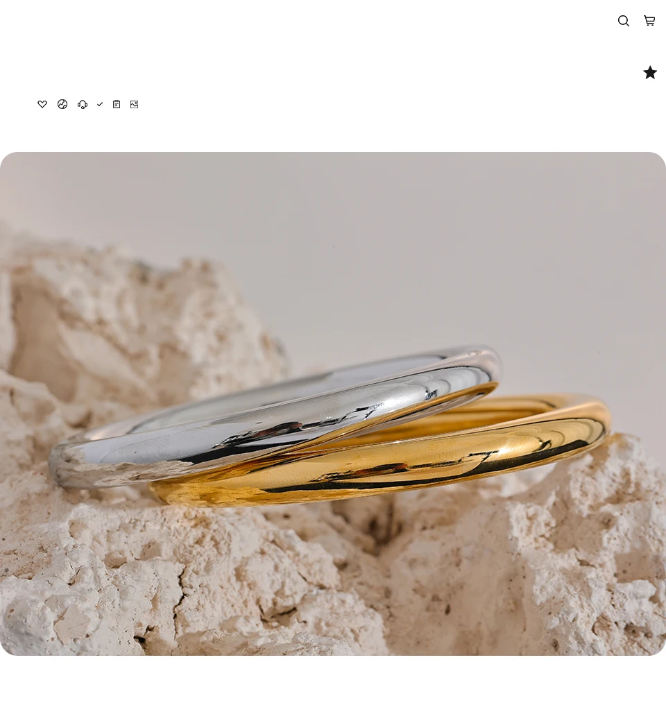 Yhpup 60mm Polished Textured Waterproof Stainless Steel Big Bracelet Bangle Statement Glossy Minimalist Jewelry High Quality