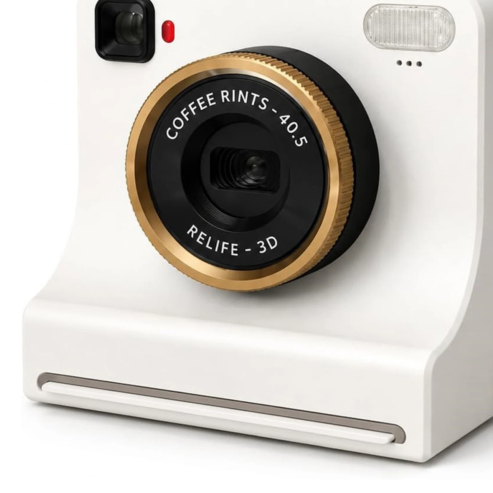 3D Printed Latte Art Camera One‑Touch Coffee Printer with 8 Stencil Cards Miniature Instant Camera Coffee Stencils Latte Art