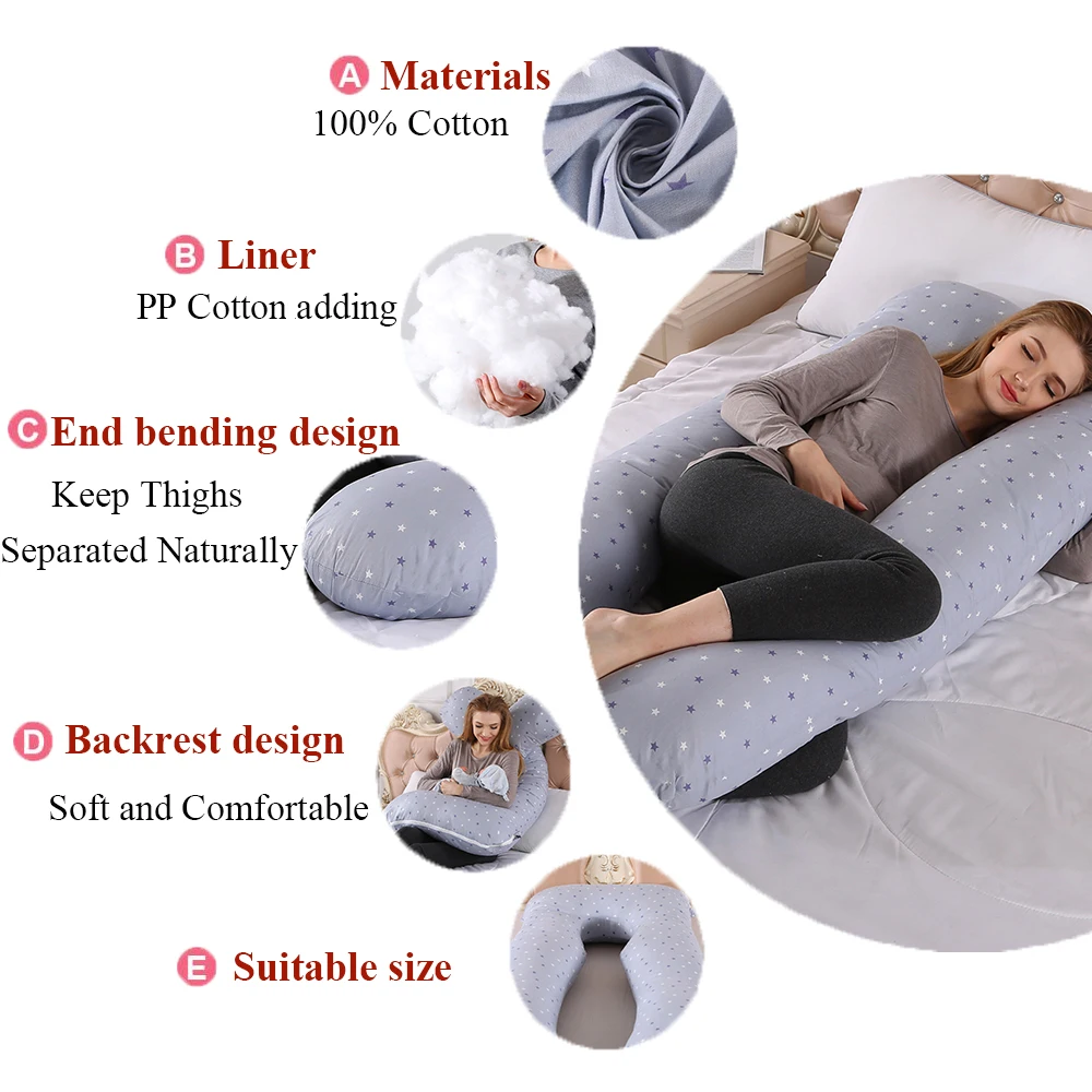 PANGDUBE Pregnancy Pillow 130x70cm Waist Support for Pregnant Women Sleeping Nursing Cushion Breastfeeding Maternity Body Pillow