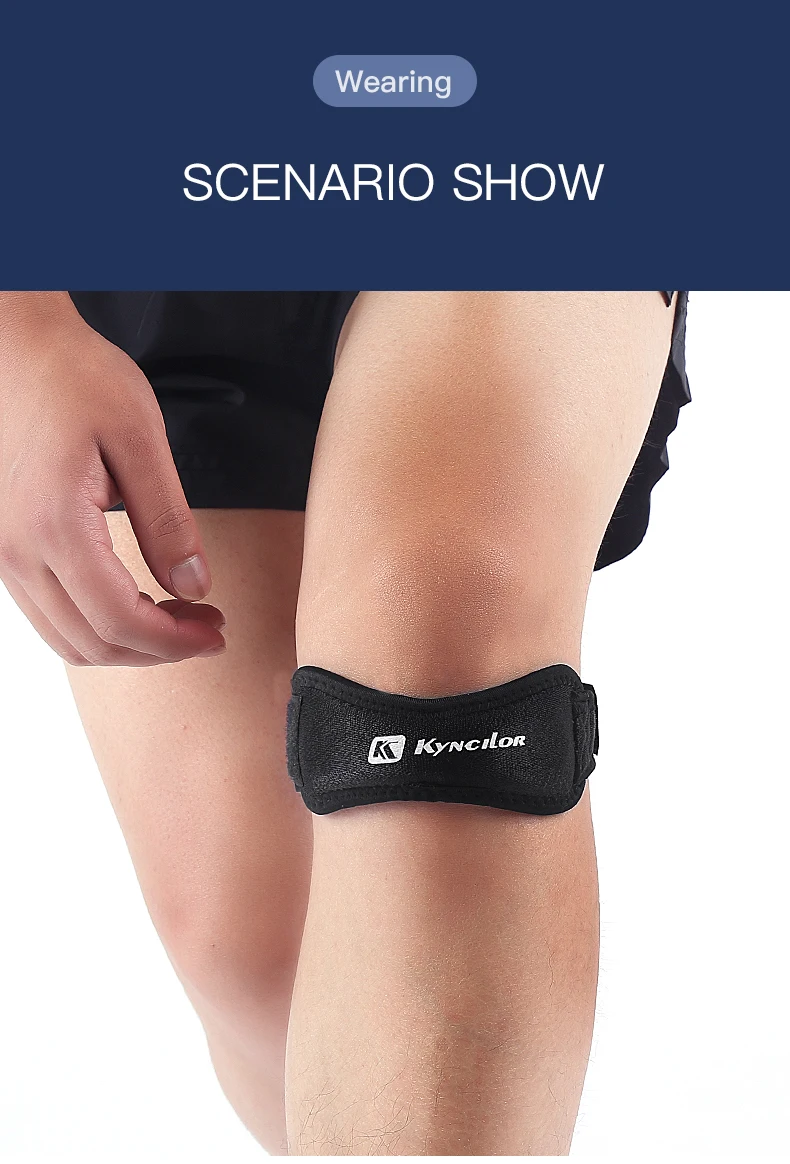 2 PC Sports Protection Patellar Strap Basketball Badminton Tennis Cycling Running Protection Support Patellar Pad Shock Absorpti