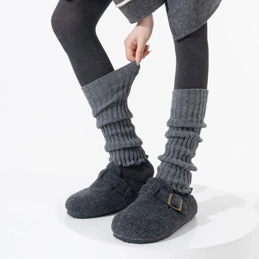 Autumn And Winter Women Leg Warmers Classic Black White Lolita Knitted Foot Cover Long Socks JK Japanese Sweet Leg Warmers Girls
