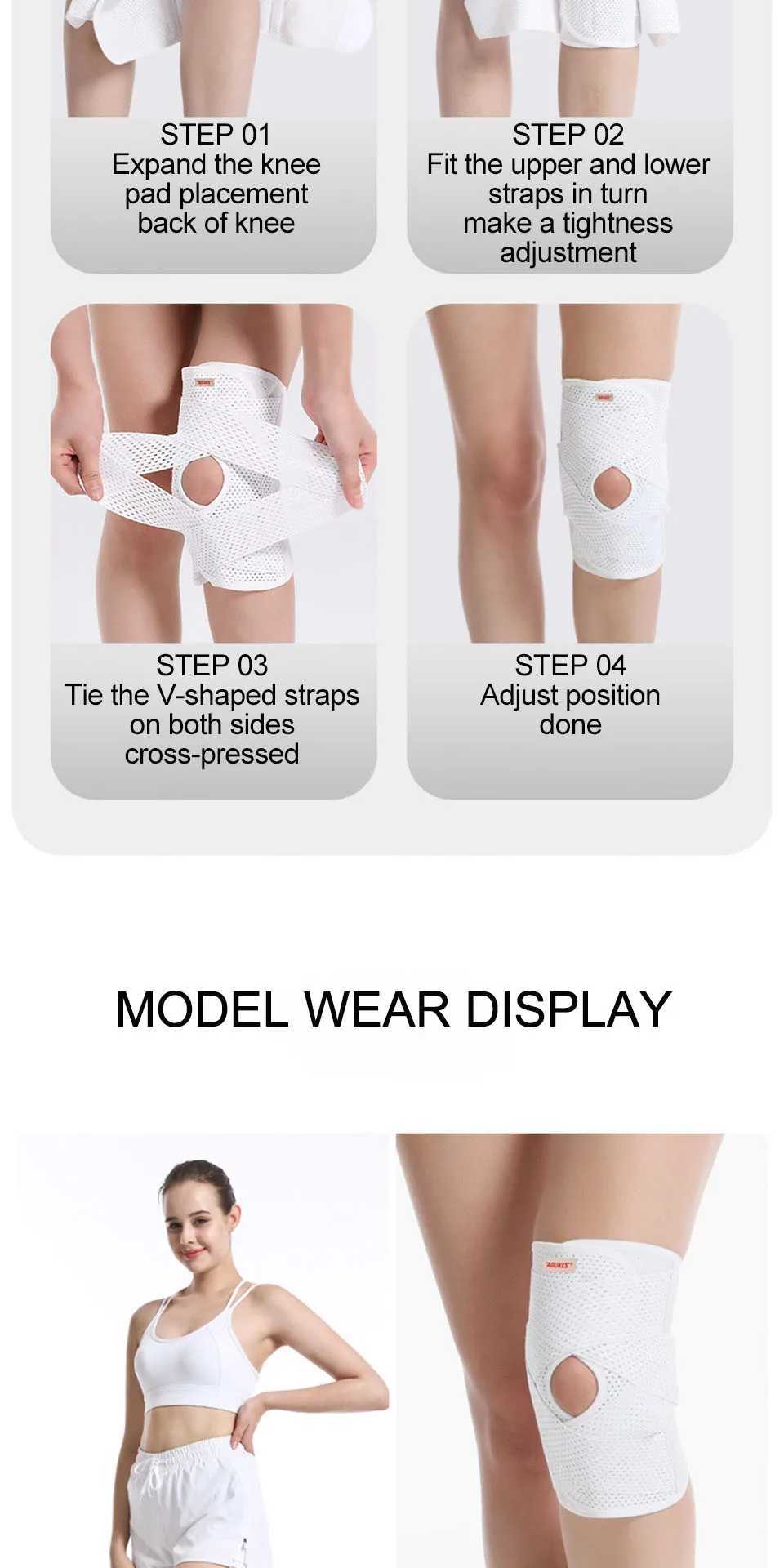 AOLIKES 1PCS Compression Knee Pad For Relieve Meniscal Tear Knee Pain Arthritis Joint Pain Relief Breathable Knee Support