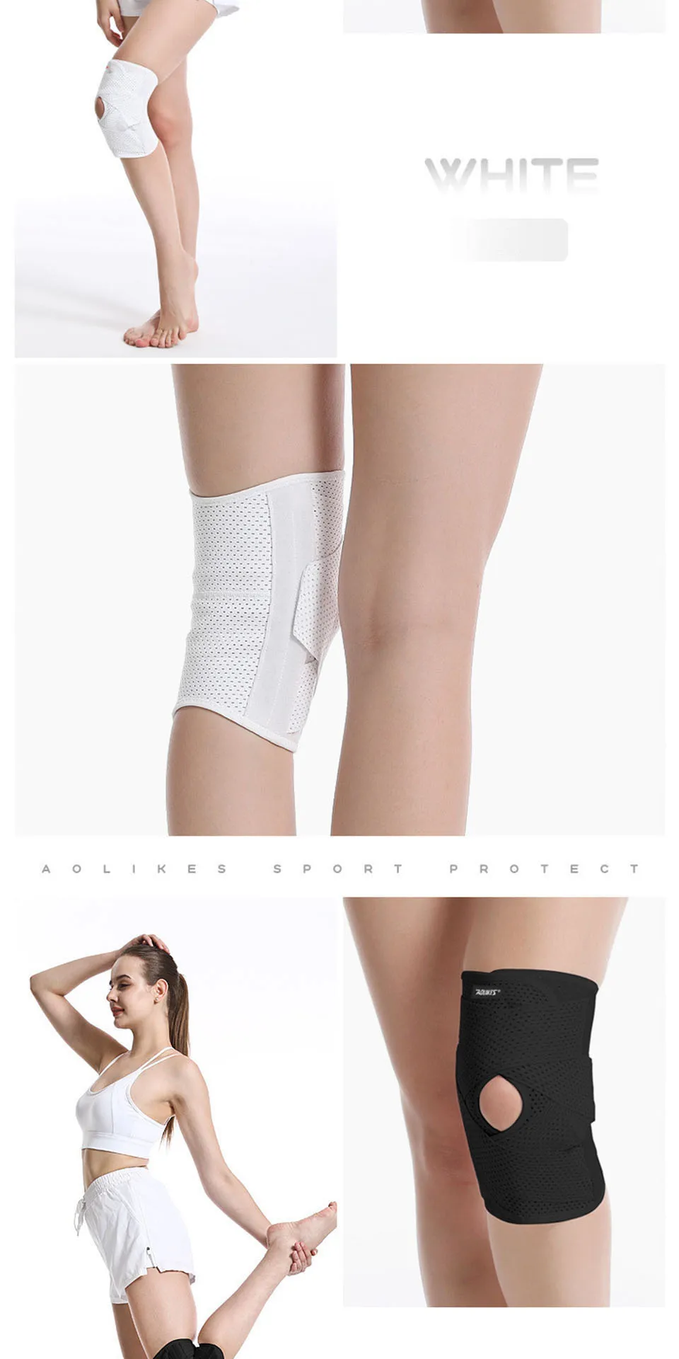 AOLIKES 1PCS Compression Knee Pad For Relieve Meniscal Tear Knee Pain Arthritis Joint Pain Relief Breathable Knee Support