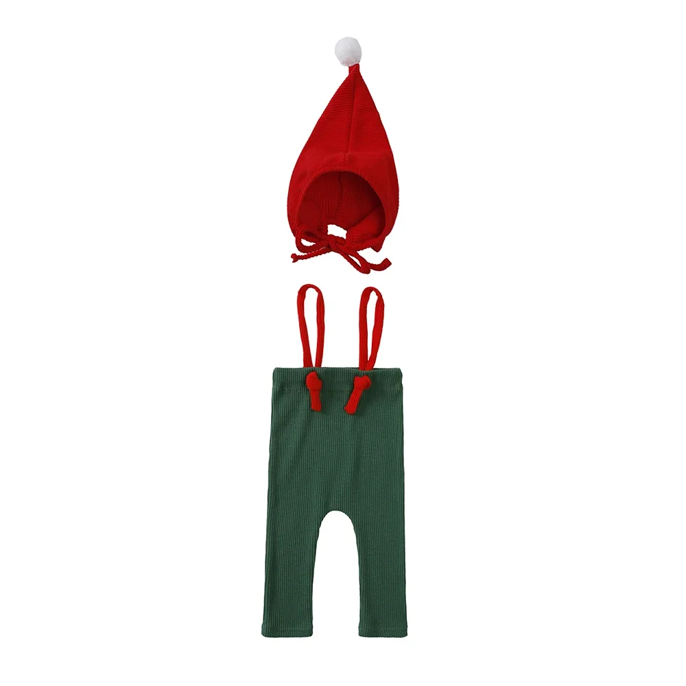 2026 Baby Cute Christmas Clothing Knit Pants with Hat Toddler Girls Boys Trousers New Born Baby Clothes Cotton Newborn Outfits