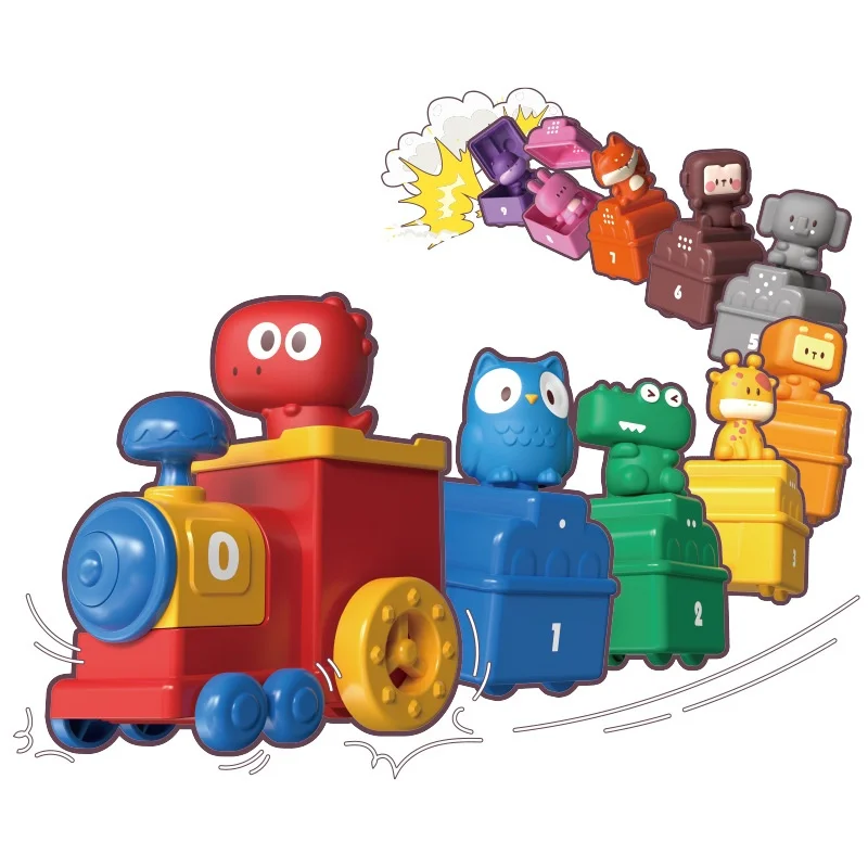 Toddler Montessori Learning Toys Counting Matching & Color Sorting Set Farm Animal Finger Puppets Barn Toy Peekaboo Game