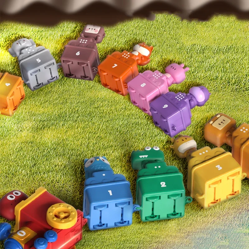 Toddler Montessori Learning Toys Counting Matching & Color Sorting Set Farm Animal Finger Puppets Barn Toy Peekaboo Game