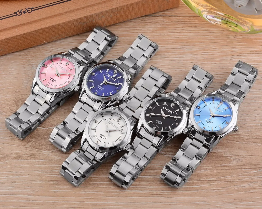 6 Colors CHENXI Brand Watch Luxury Women's Casual Watches Waterproof Watch Women Fashion Dress Rhinestone WristWatch CX021B