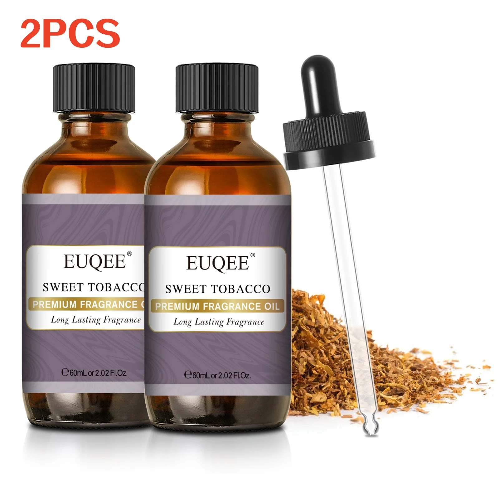 EUQEE 60ml (2 Fl.Oz.) Men's Fragrance Oil For Reed Diffuser, Car Diffusion-Leather Coffee Bamboo & Teak Bay Rum Aromatherapy Oil
