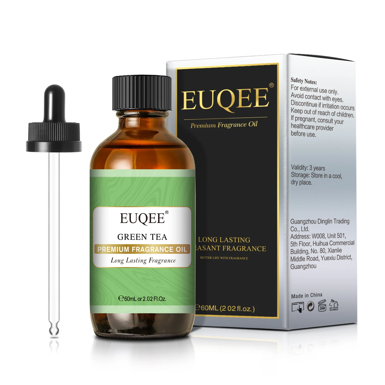 EUQEE 60ml (2 Fl.Oz.) Men's Fragrance Oil For Reed Diffuser, Car Diffusion-Leather Coffee Bamboo & Teak Bay Rum Aromatherapy Oil