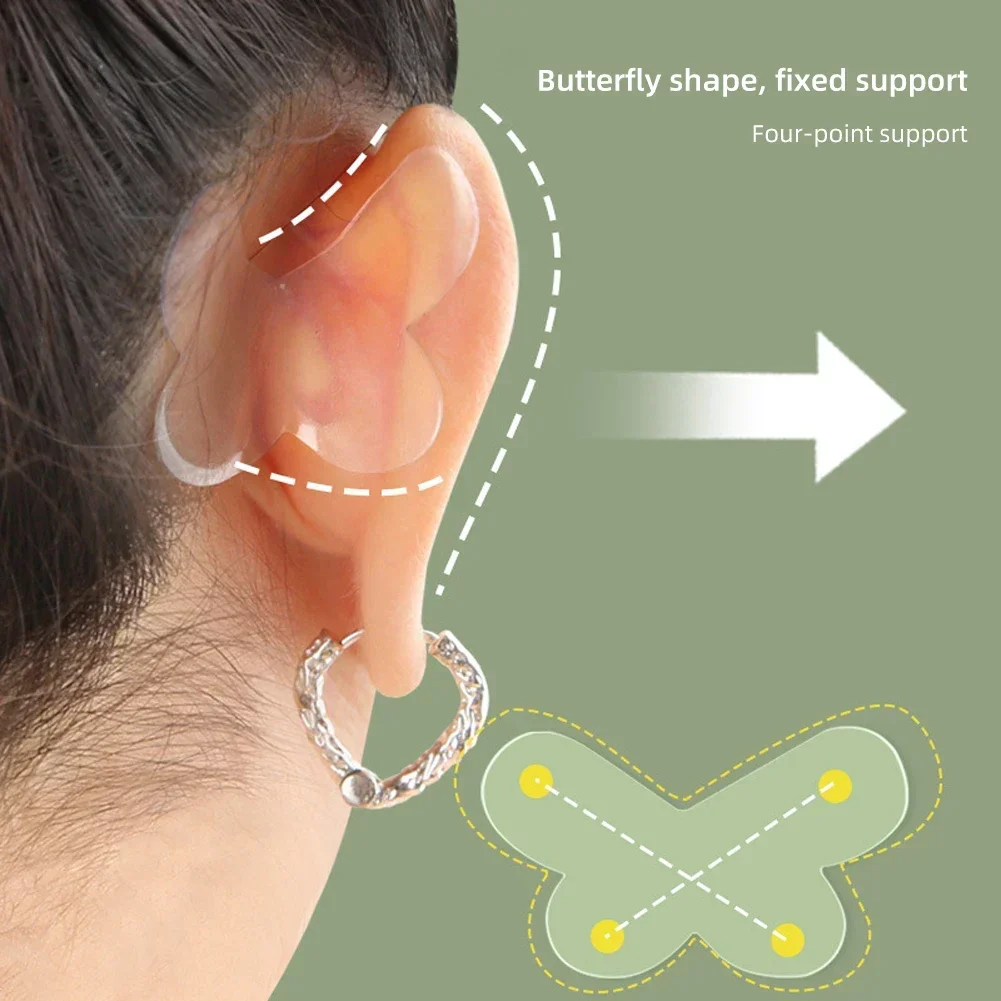 Butterfly-Shaped Elf Ear Stickers Corrector Correction Patch Silicone Patches Tape Cosmetics Ears Primer