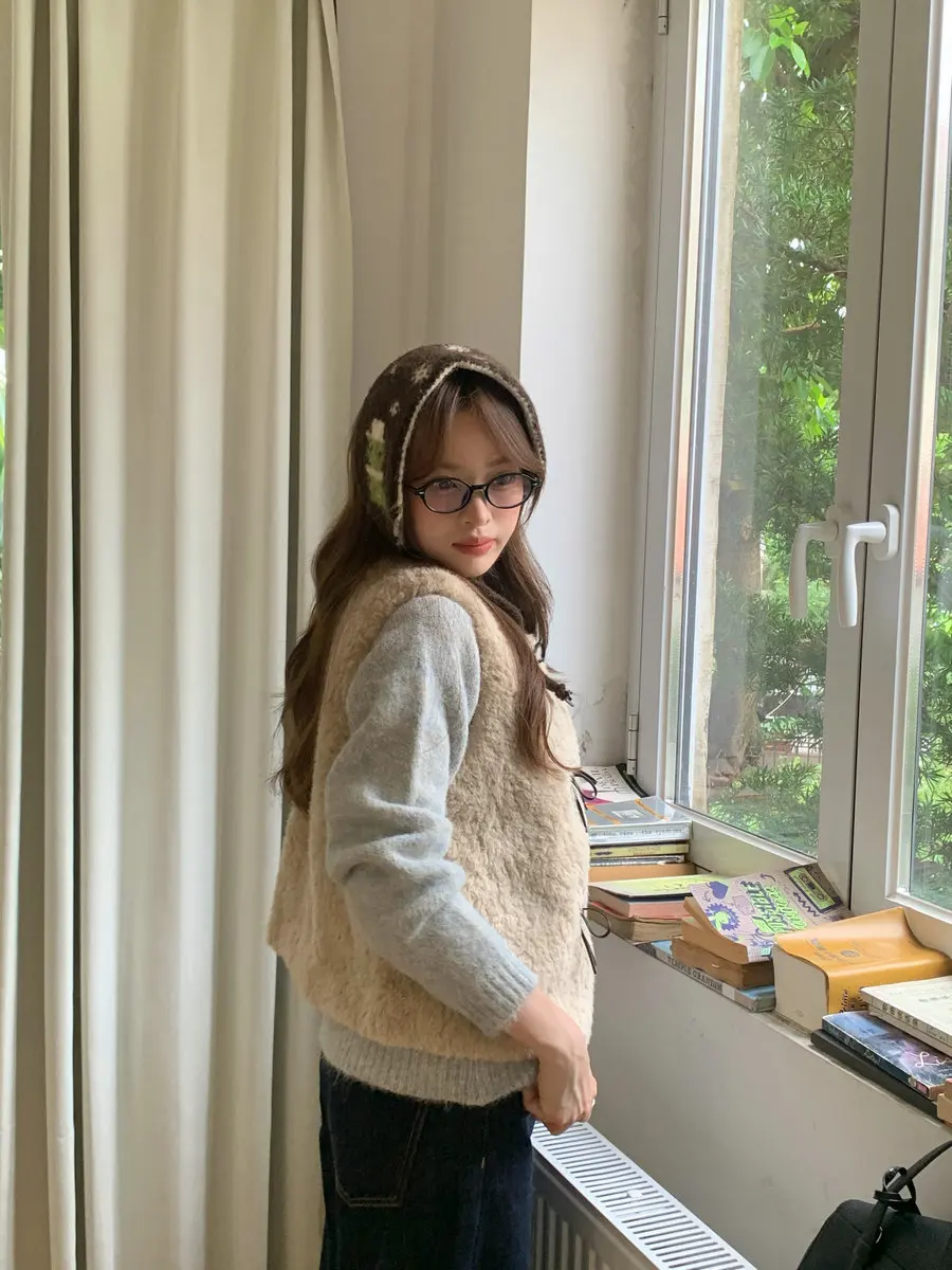 Cute Snowman Jacquard Knit Earmuffs for Women Winter Cold Protection Plush Ear Warmers Korean Style Windproof Strap Ear Muffs