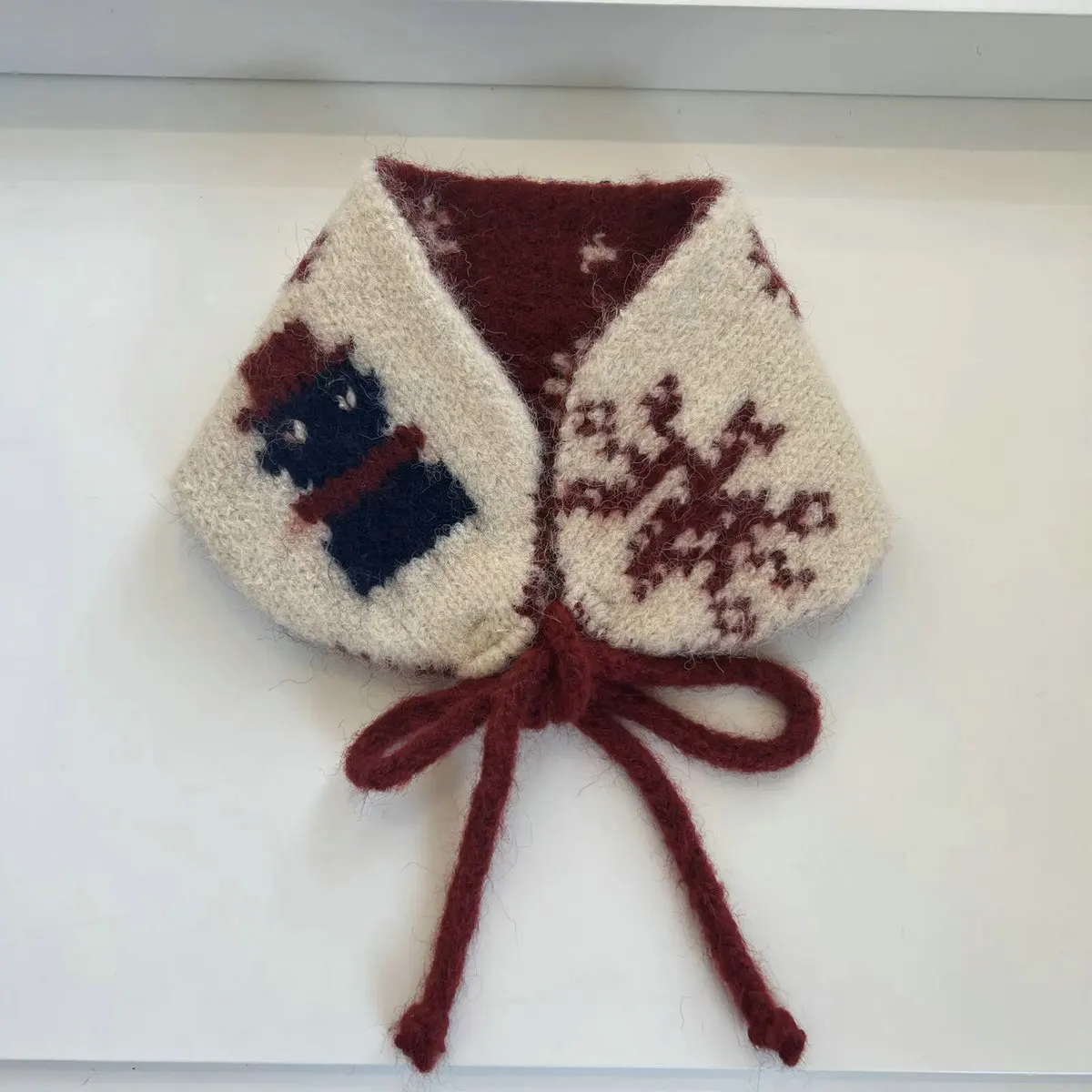 Cute Snowman Jacquard Knit Earmuffs for Women Winter Cold Protection Plush Ear Warmers Korean Style Windproof Strap Ear Muffs