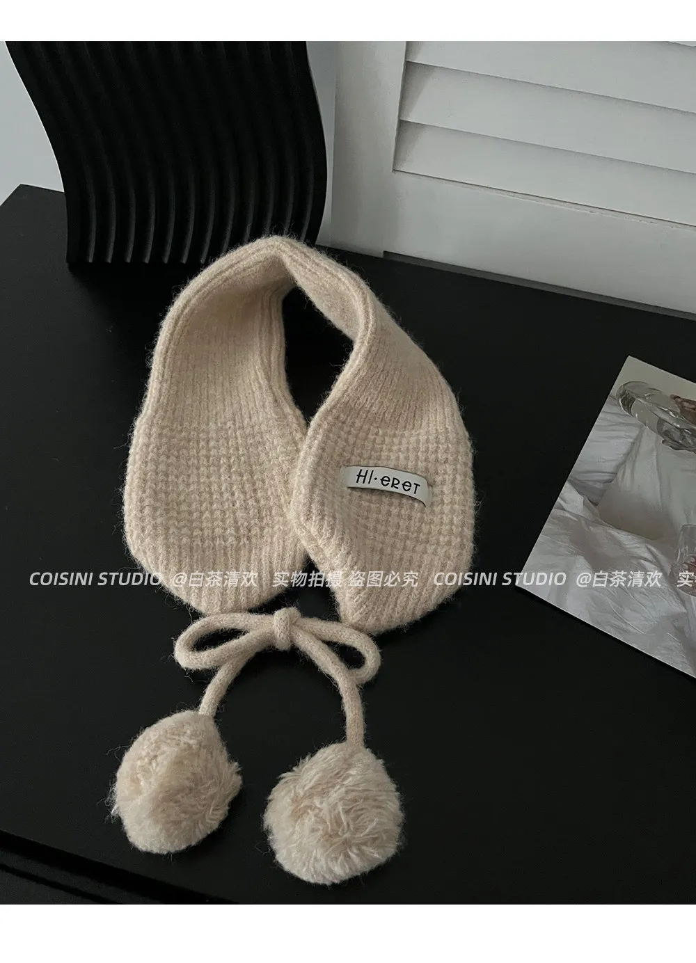 Y2K Sweet Fuzzy Knit Earmuffs Fo Women Warmer Headband Bow Pom‑pom Decoration Winter Windproof Ear Muff Streetwear Ear Cover