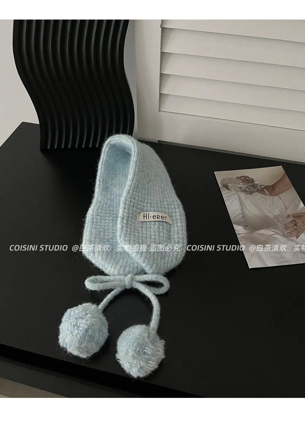 Y2K Sweet Fuzzy Knit Earmuffs Fo Women Warmer Headband Bow Pom‑pom Decoration Winter Windproof Ear Muff Streetwear Ear Cover