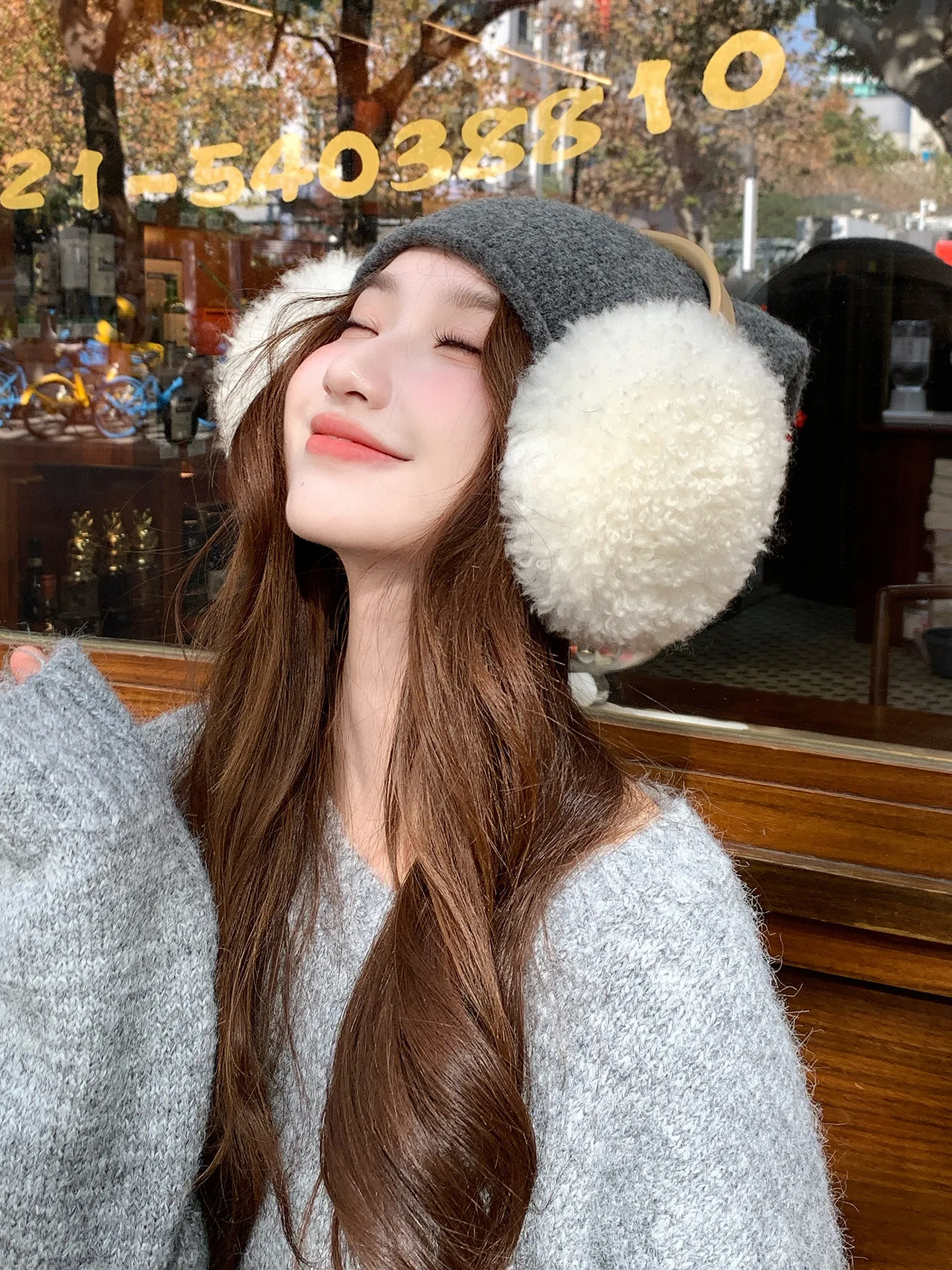 Women Genuine Sheepskin Earmuffs Real Wool Winter Warm Ear Warmer Foldable Ear Covers Cold Ear Protector Outdoor Muffs