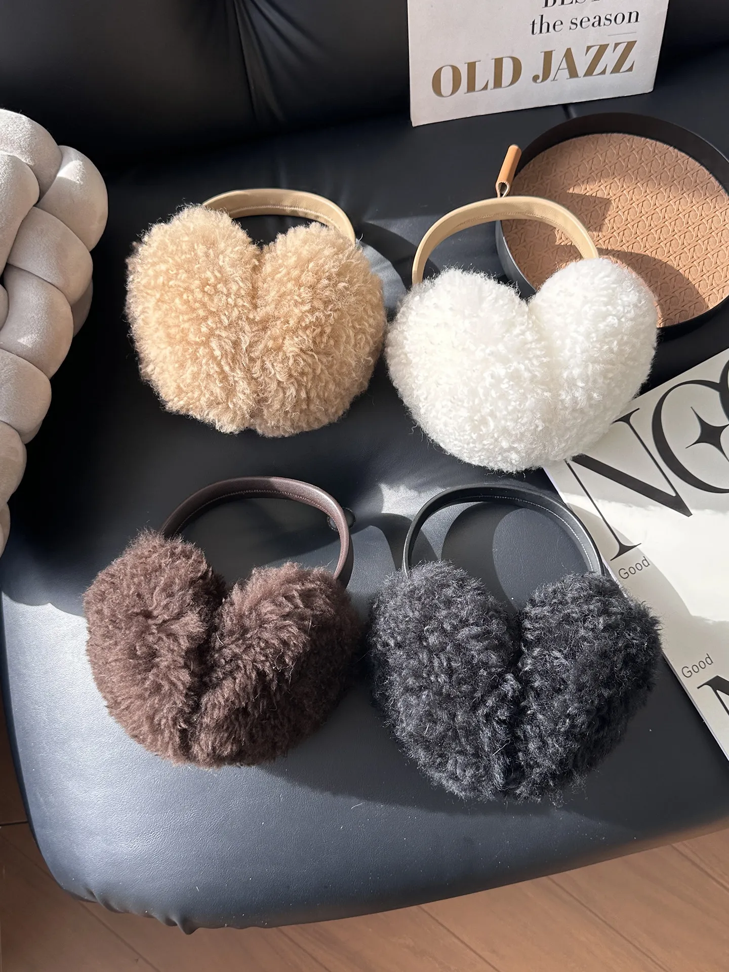 Women Genuine Sheepskin Earmuffs Real Wool Winter Warm Ear Warmer Foldable Ear Covers Cold Ear Protector Outdoor Muffs