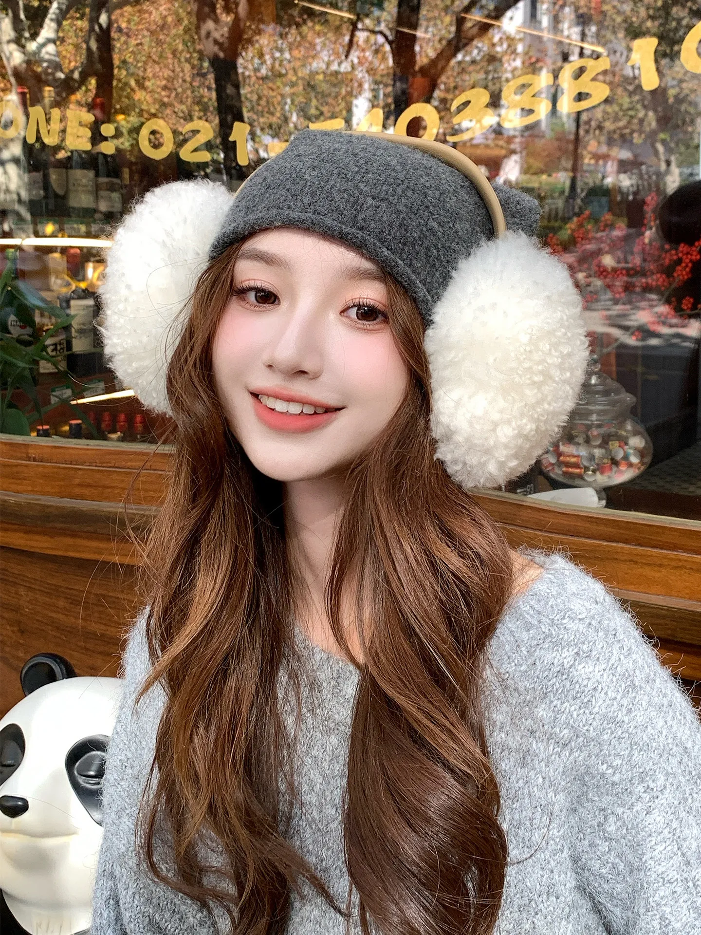 Women Genuine Sheepskin Earmuffs Real Wool Winter Warm Ear Warmer Foldable Ear Covers Cold Ear Protector Outdoor Muffs
