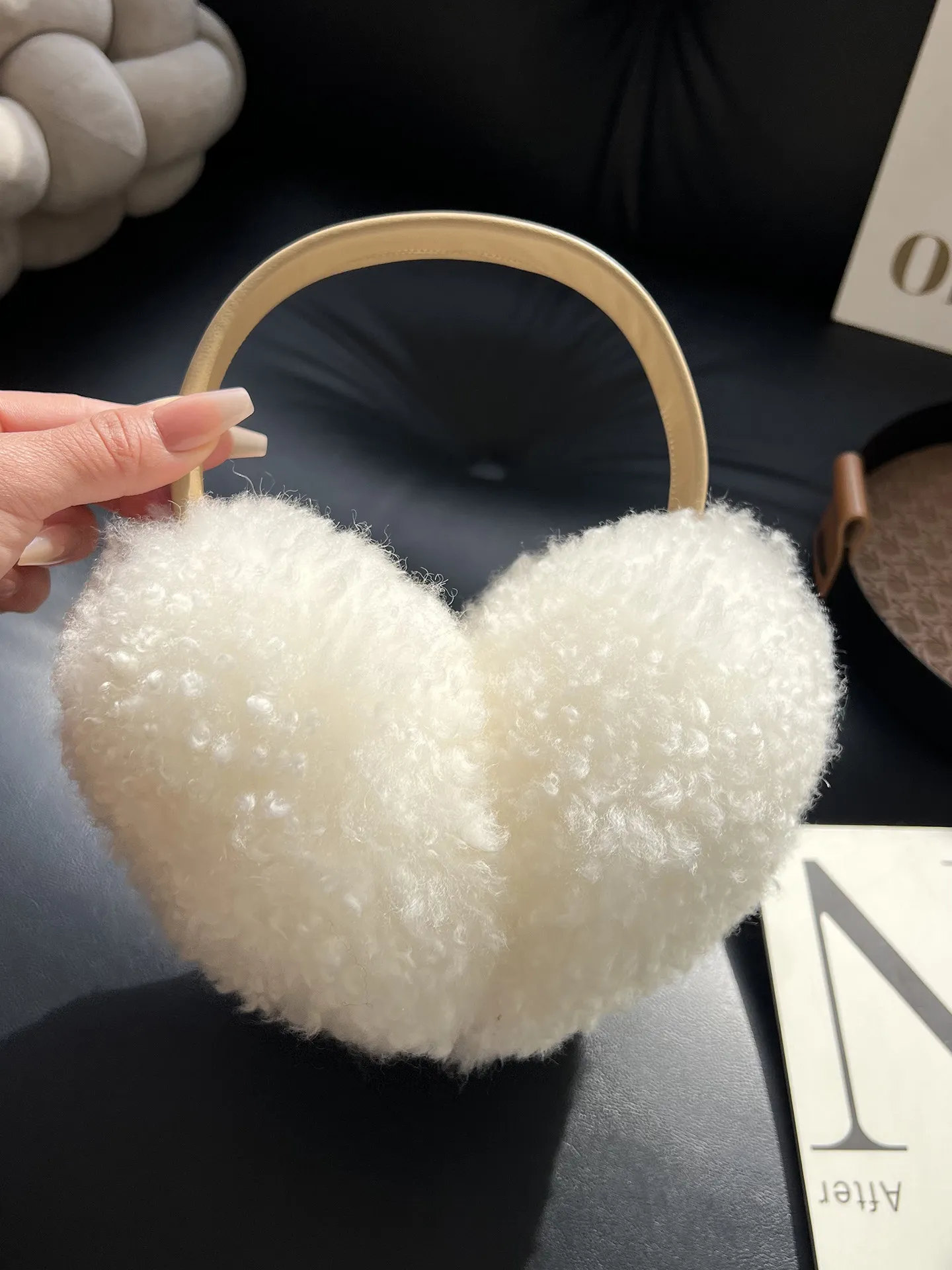 Women Genuine Sheepskin Earmuffs Real Wool Winter Warm Ear Warmer Foldable Ear Covers Cold Ear Protector Outdoor Muffs